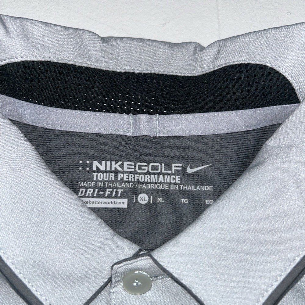 Nike Golf Tour Performance‎ Men's XL Kansas State Wildcats Polo 2 Tone Gray - Picture 2 of 8